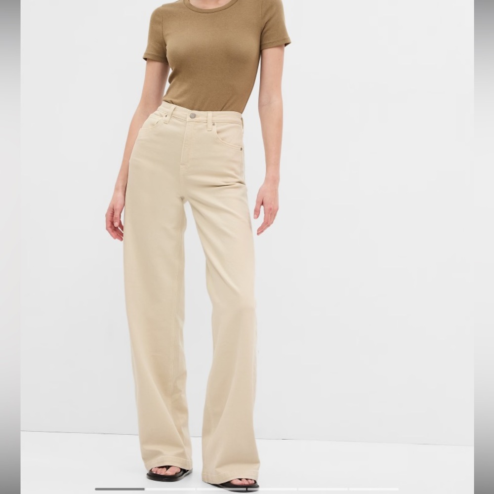 Gap High Rise Stride Wide Leg Jeans